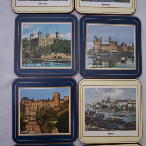 8 Vintage Pimpernel England and Switzerland Drink Coasters - Picture 5 of 6